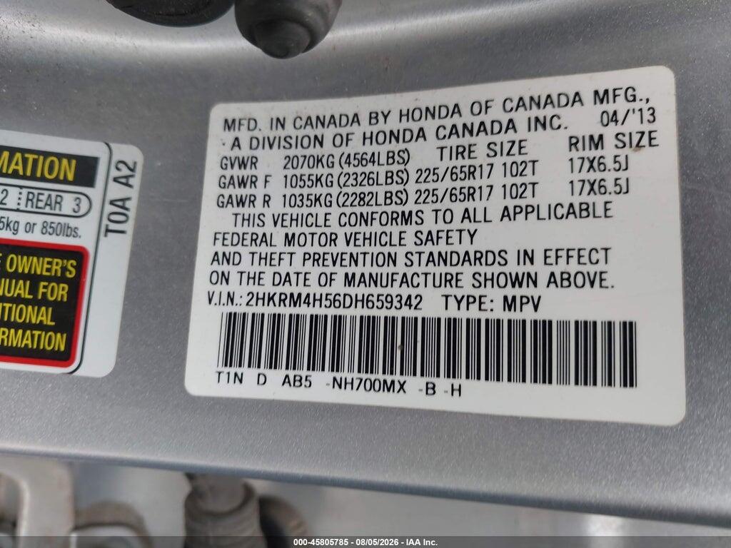 2HKRM4H56DH659342 2013 HONDA CR-V photo no. 9