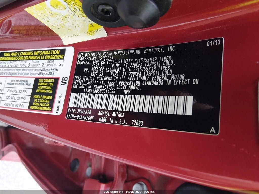 4T3BA3BB5DU041036 2013 TOYOTA VENZA photo no. 9