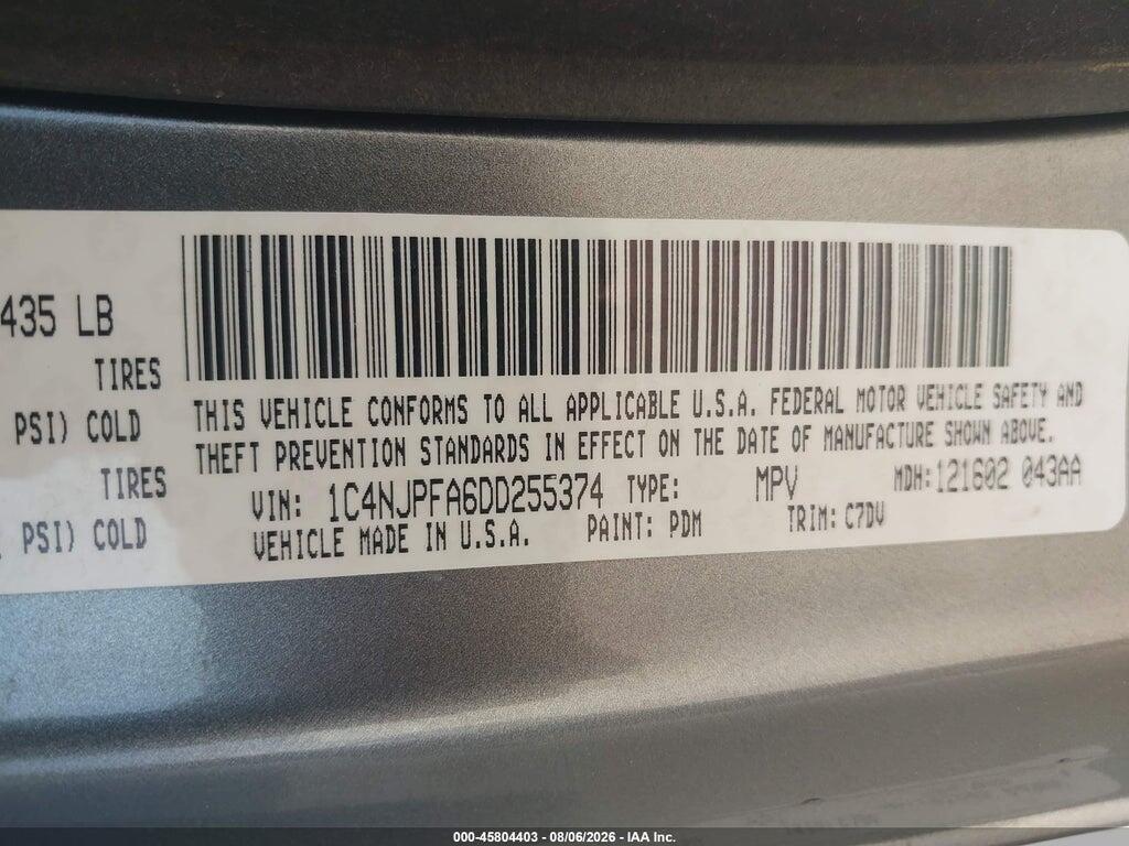 1C4NJPFA6DD255374 2013 JEEP PATRIOT photo no. 9