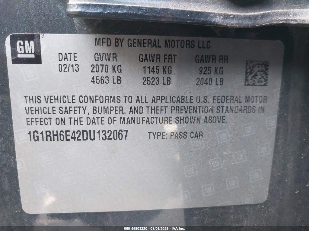 1G1RH6E42DU132067 2013 CHEVROLET VOLT photo no. 9