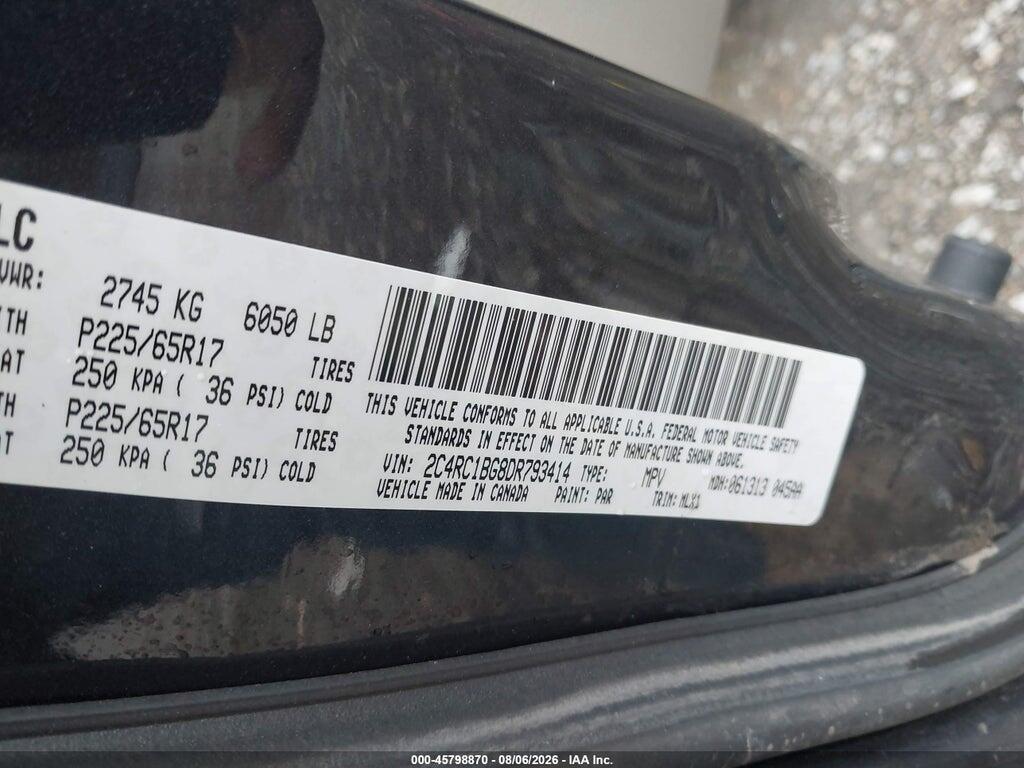 2C4RC1BG8DR793414 2013 CHRYSLER TOWN & COUNTRY photo no. 9