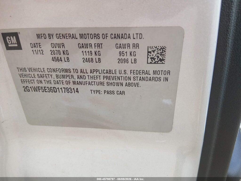 2G1WF5E36D1178314 2013 CHEVROLET IMPALA photo no. 9