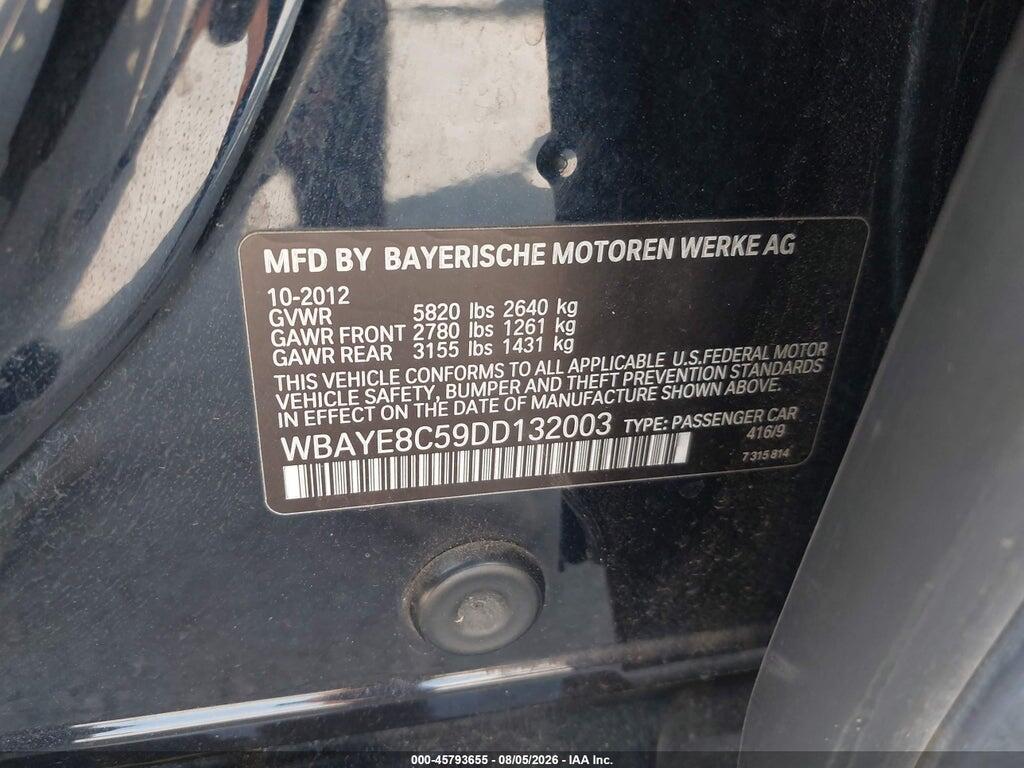 WBAYE8C59DD132003 2013 BMW 750LI photo no. 9