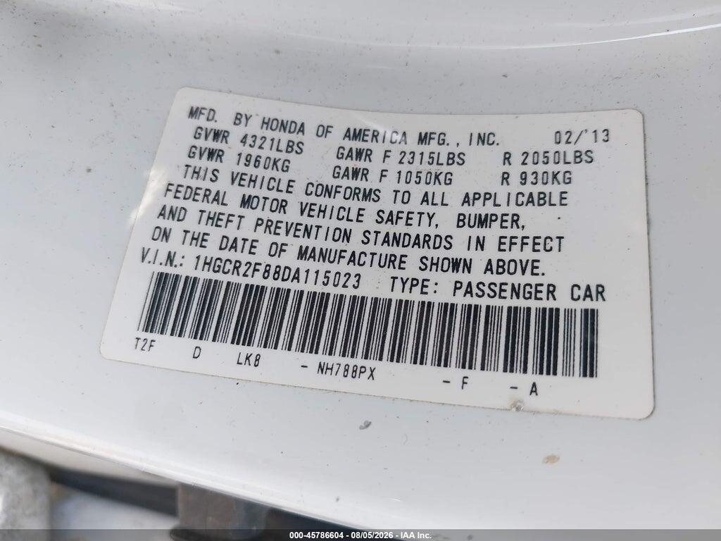 1HGCR2F88DA115023 2013 HONDA ACCORD photo no. 9
