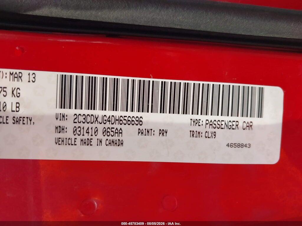 2C3CDXJG4DH656696 2013 DODGE CHARGER photo no. 9