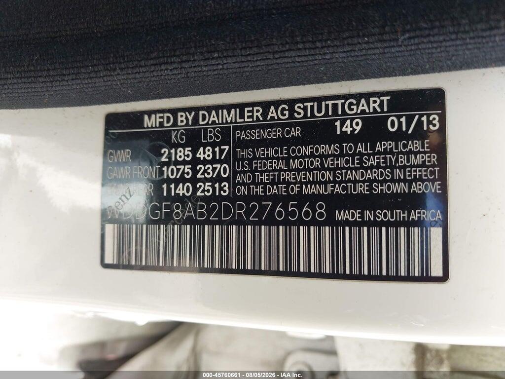 WDDGF8AB2DR276568 2013 MERCEDES-BENZ C 300 photo no. 9