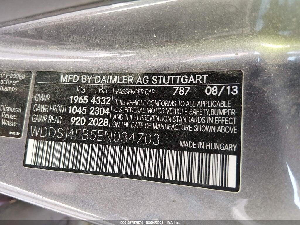 WDDSJ4EB5EN034703 2014 MERCEDES-BENZ CLA 250 photo no. 9