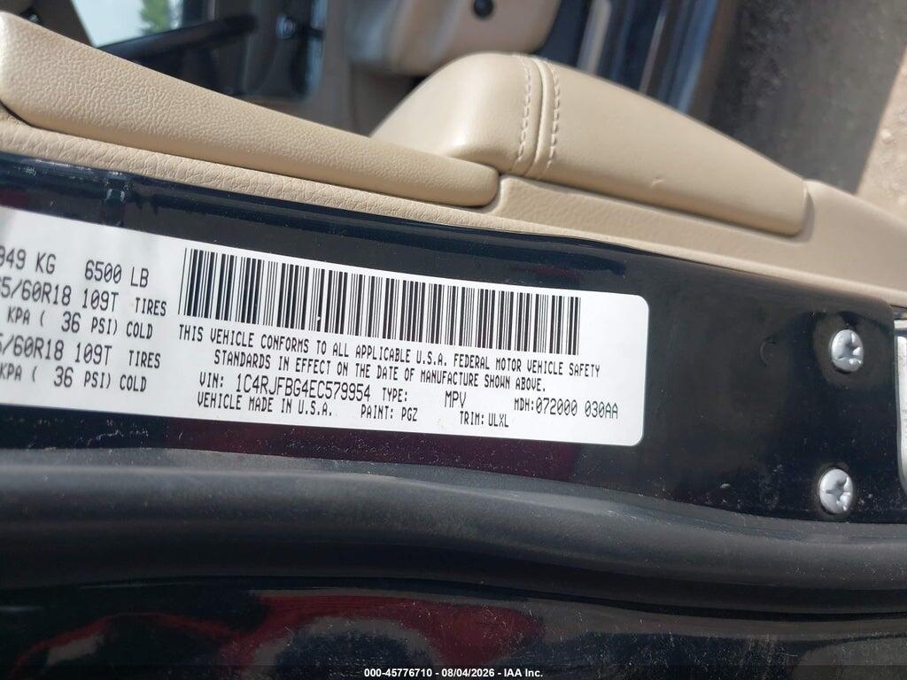 1C4RJFBG4EC579954 2014 JEEP GRAND CHEROKEE photo no. 9
