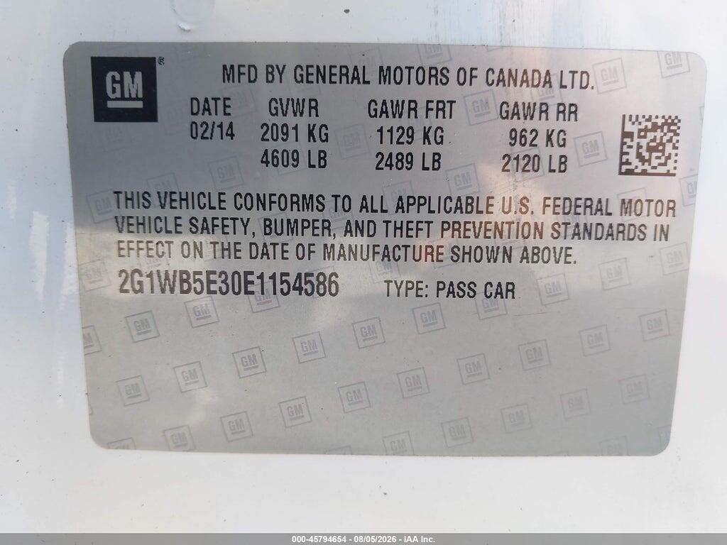 2G1WB5E30E1154586 2014 CHEVROLET IMPALA LIMITED photo no. 9