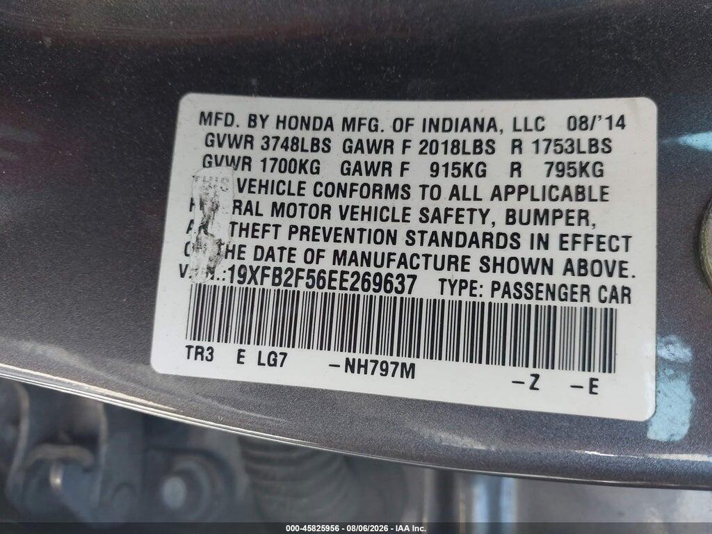 19XFB2F56EE269637 2014 HONDA CIVIC photo no. 9