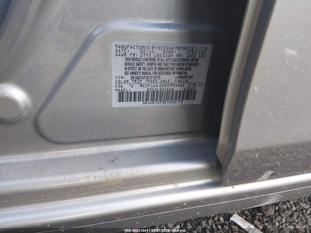 3N1AB7AP3EY218775 2014 NISSAN SENTRA photo no. 9