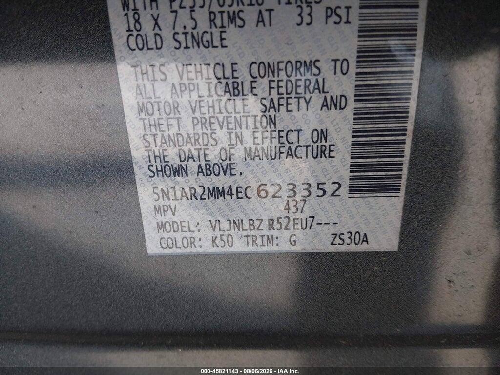 5N1AR2MM4EC623352 2014 NISSAN PATHFINDER photo no. 9