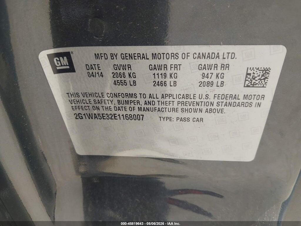 2G1WA5E32E1168007 2014 CHEVROLET IMPALA LIMITED photo no. 9