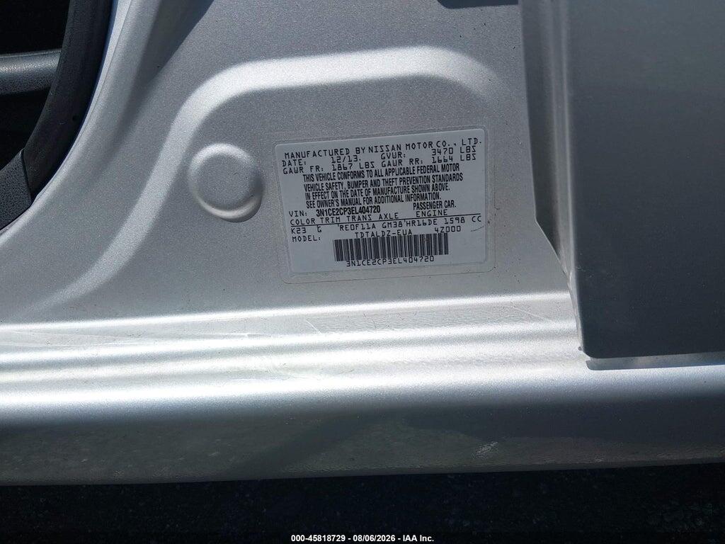 3N1CE2CP3EL404720 2014 NISSAN VERSA NOTE photo no. 9