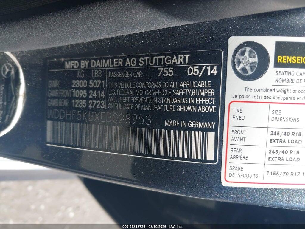 WDDHF5KBXEB028953 2014 MERCEDES-BENZ E 350 photo no. 9