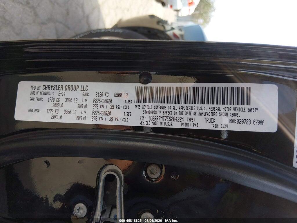 1C6RR7MT7ES284224 2014 RAM 1500 photo no. 9