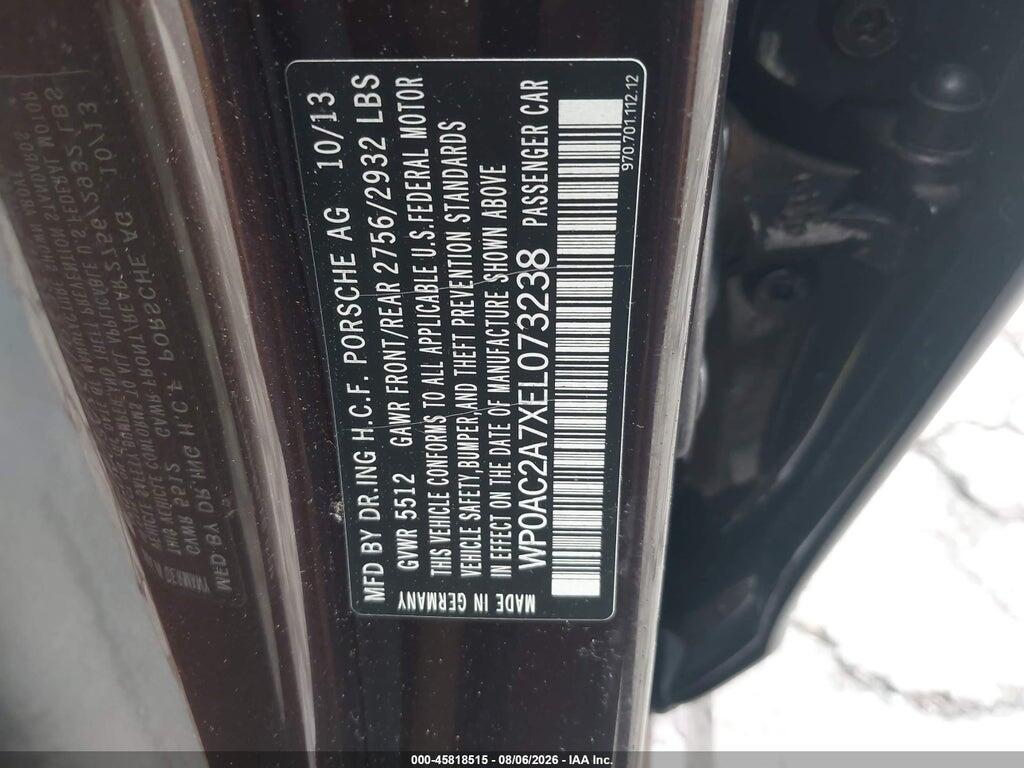 WP0AC2A7XEL073238 2014 PORSCHE PANAMERA photo no. 9
