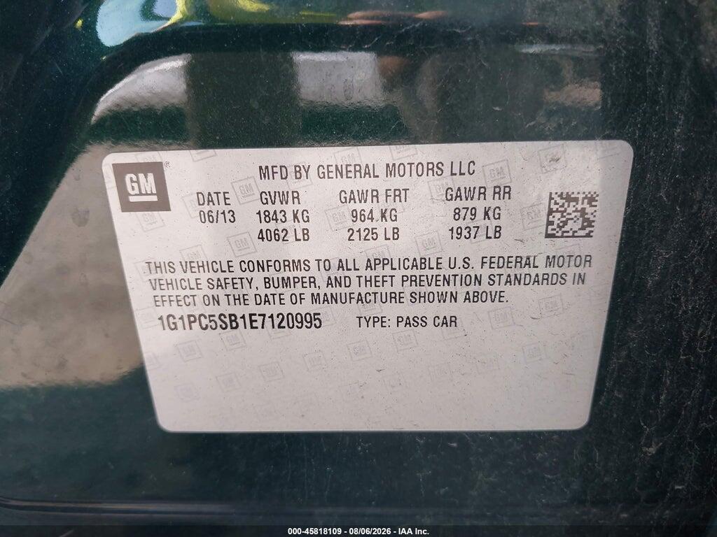 1G1PC5SB1E7120995 2014 CHEVROLET CRUZE photo no. 9