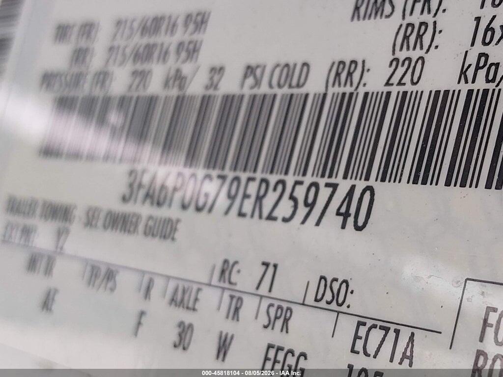 3FA6P0G79ER259740 2014 FORD FUSION photo no. 9