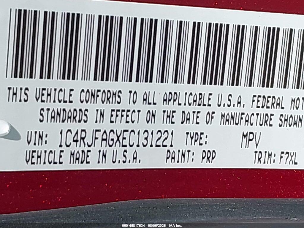 1C4RJFAGXEC131221 2014 JEEP GRAND CHEROKEE photo no. 9