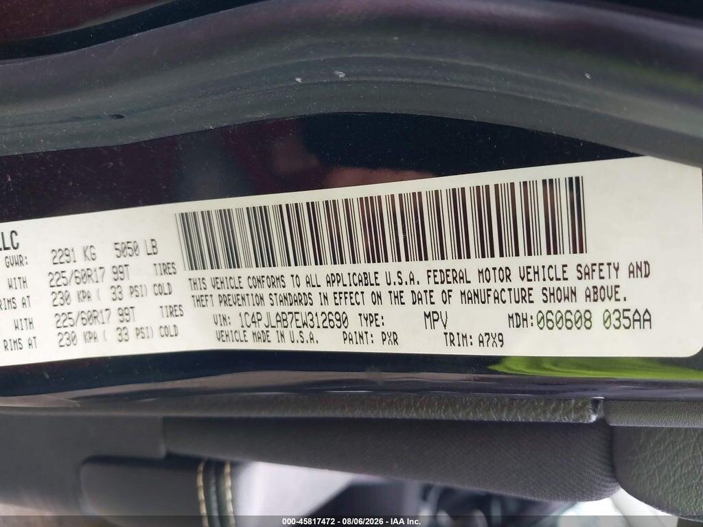 1C4PJLAB7EW312690 2014 JEEP CHEROKEE photo no. 9