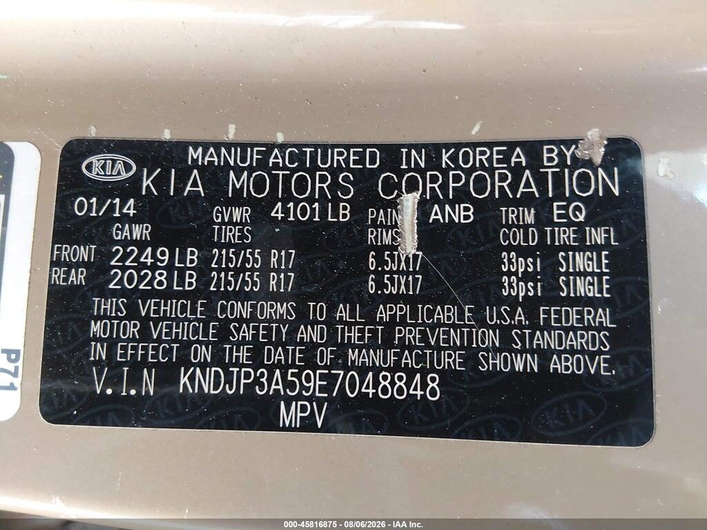 KNDJP3A59E7048848 2014 KIA SOUL photo no. 9