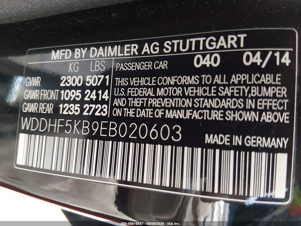 WDDHF5KB9EB020603 2014 MERCEDES-BENZ E 350 photo no. 9