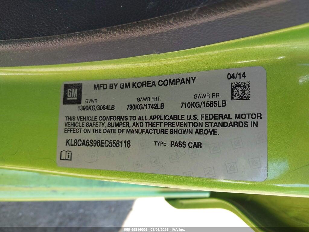 KL8CA6S96EC558118 2014 CHEVROLET SPARK photo no. 9