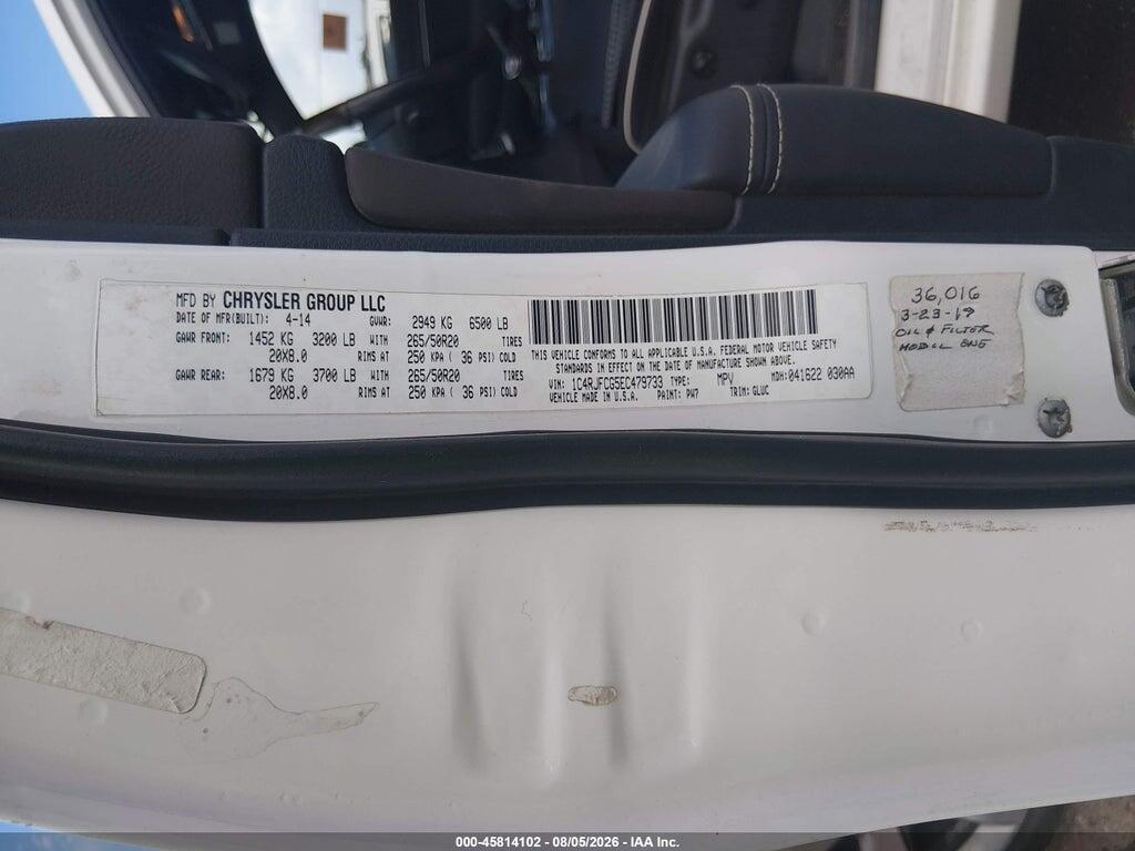 1C4RJFCG5EC479733 2014 JEEP GRAND CHEROKEE photo no. 9