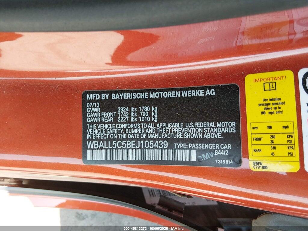 WBALL5C58EJ105439 2014 BMW Z4 photo no. 9