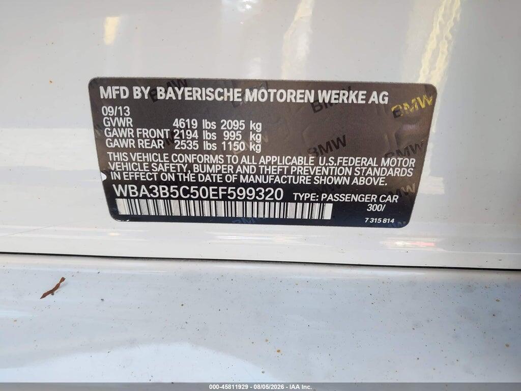 WBA3B5C50EF599320 2014 BMW 328I photo no. 9