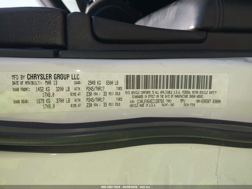 1C4RJFAGXEC128769 2014 JEEP GRAND CHEROKEE photo no. 9
