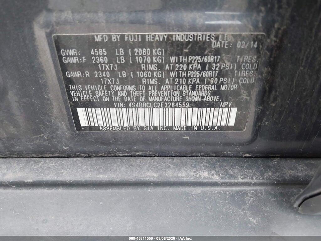 4S4BRCLC2E3284559 2014 SUBARU OUTBACK photo no. 9