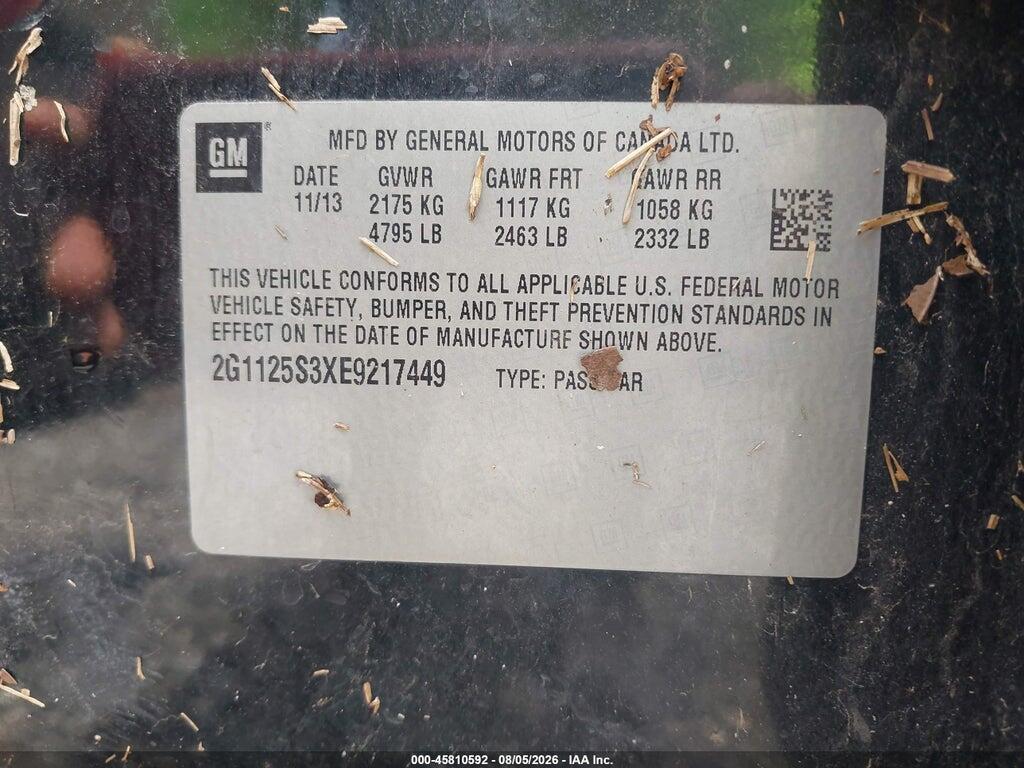 2G1125S3XE9217449 2014 CHEVROLET IMPALA photo no. 9