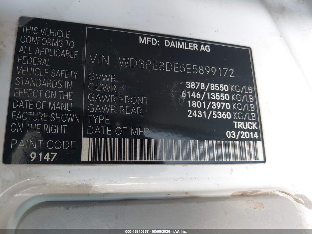 WD3PE8DE5E5899172 2014 MERCEDES-BENZ SPRINTER 2500 photo no. 9