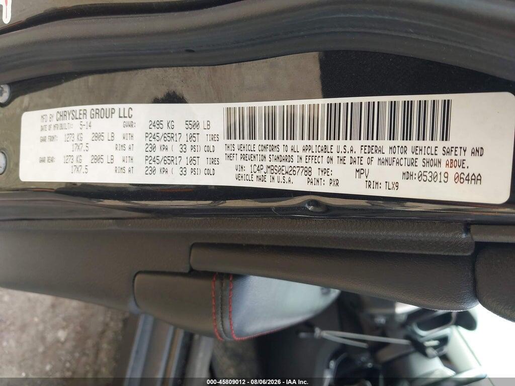 1C4PJMBS0EW267788 2014 JEEP CHEROKEE photo no. 9