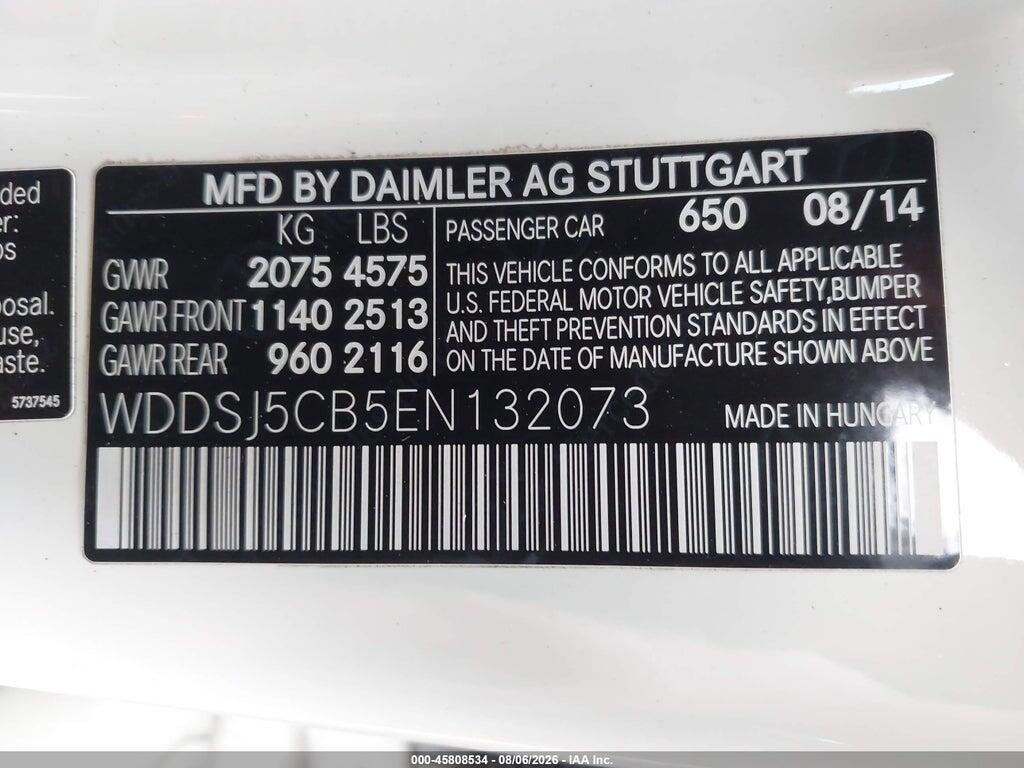 WDDSJ5CB5EN132073 2014 MERCEDES-BENZ CLA 45 AMG photo no. 9