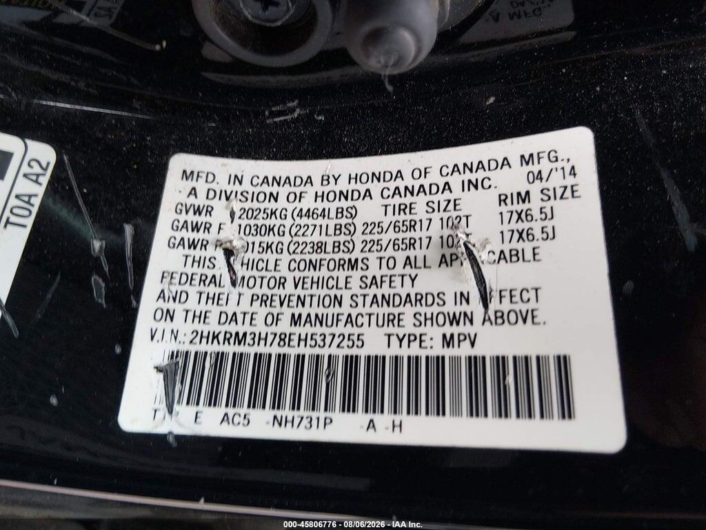 2HKRM3H78EH537255 2014 HONDA CR-V photo no. 9