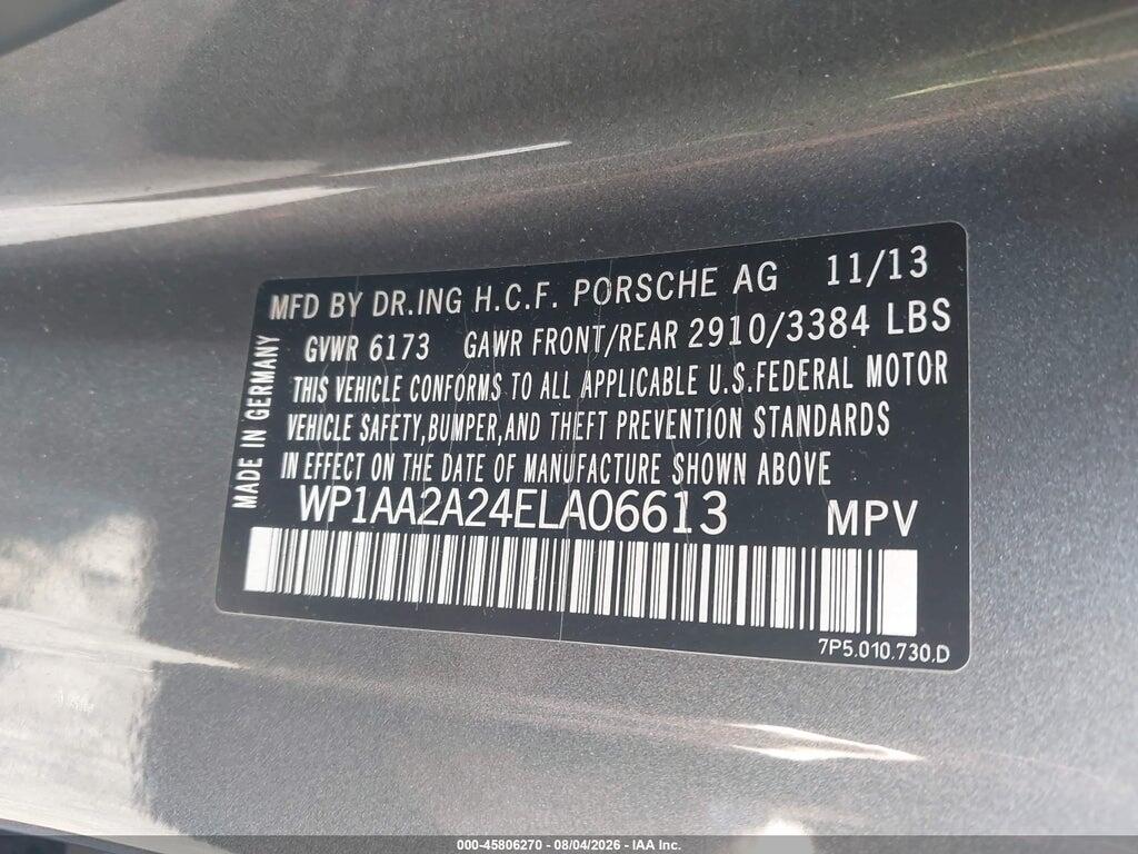 WP1AA2A24ELA06613 2014 PORSCHE CAYENNE photo no. 9