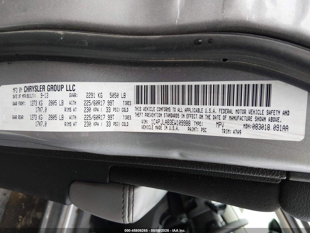 1C4PJLAB3EW109988 2014 JEEP CHEROKEE photo no. 9