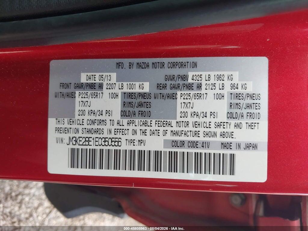 JM3KE2BE1E0350556 2014 MAZDA CX-5 photo no. 9