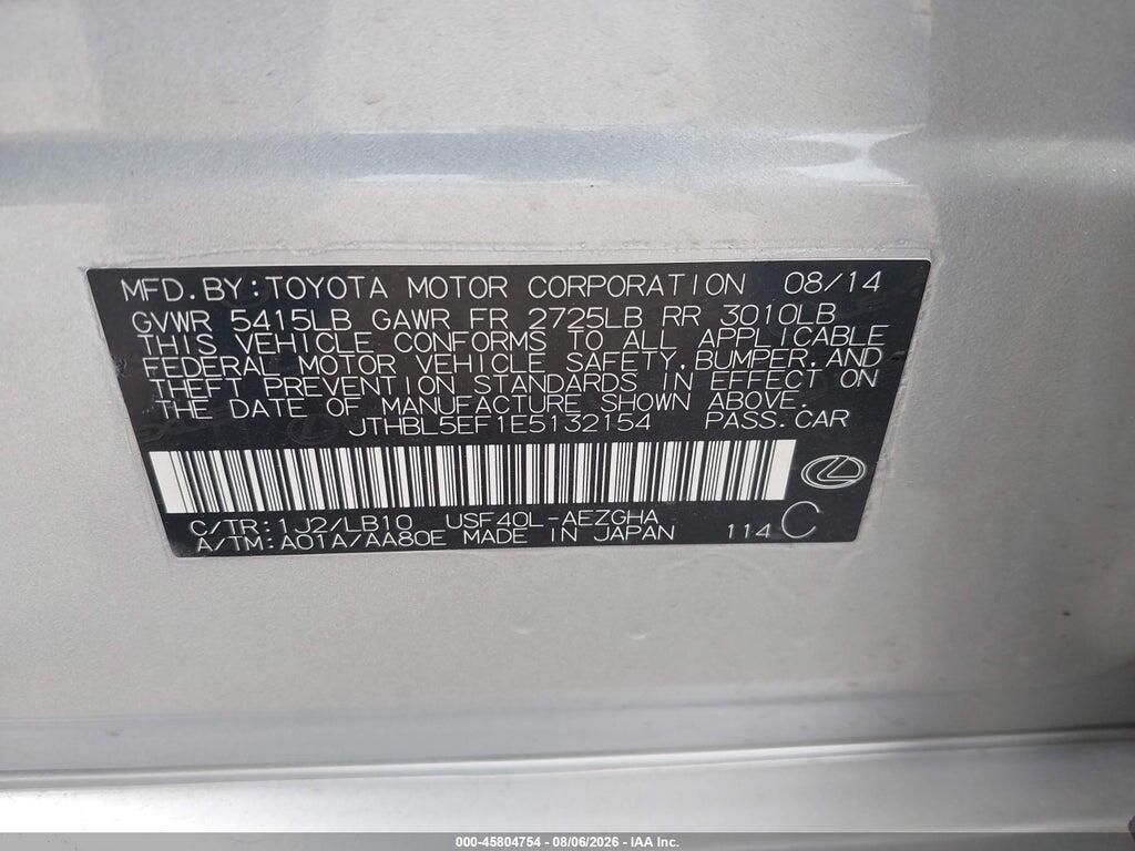 JTHBL5EF1E5132154 2014 LEXUS LS 460 photo no. 9