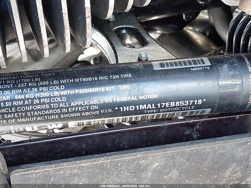 1HD1MAL17EB853718 2014 HARLEY-DAVIDSON FLHTCUTG photo no. 10