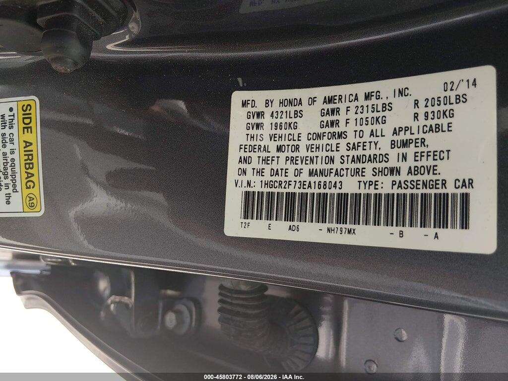 1HGCR2F73EA168043 2014 HONDA ACCORD photo no. 9
