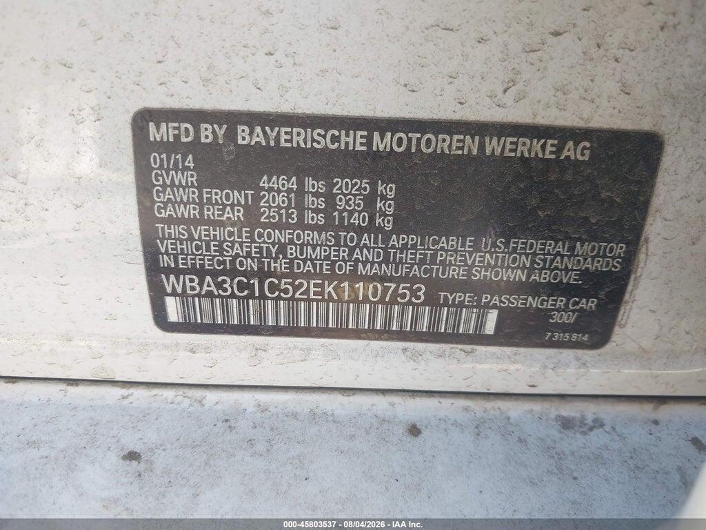 WBA3C1C52EK110753 2014 BMW 328I photo no. 9