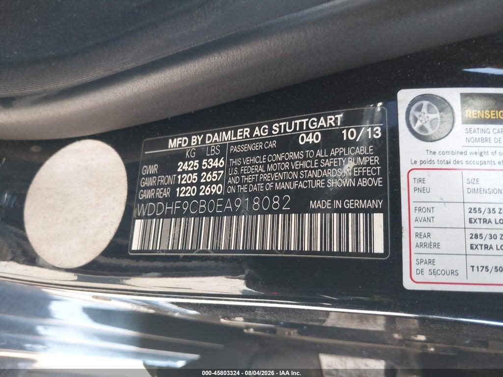 WDDHF9CB0EA918082 2014 MERCEDES-BENZ E 63 AMG photo no. 9