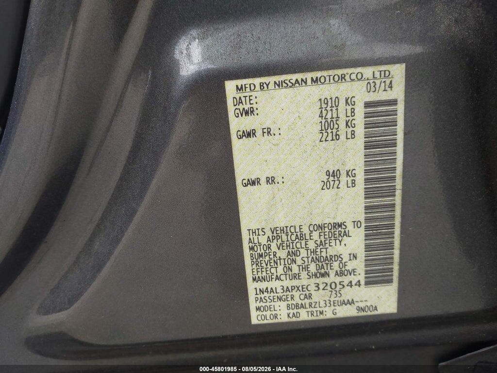 1N4AL3APXEC320544 2014 NISSAN ALTIMA photo no. 9