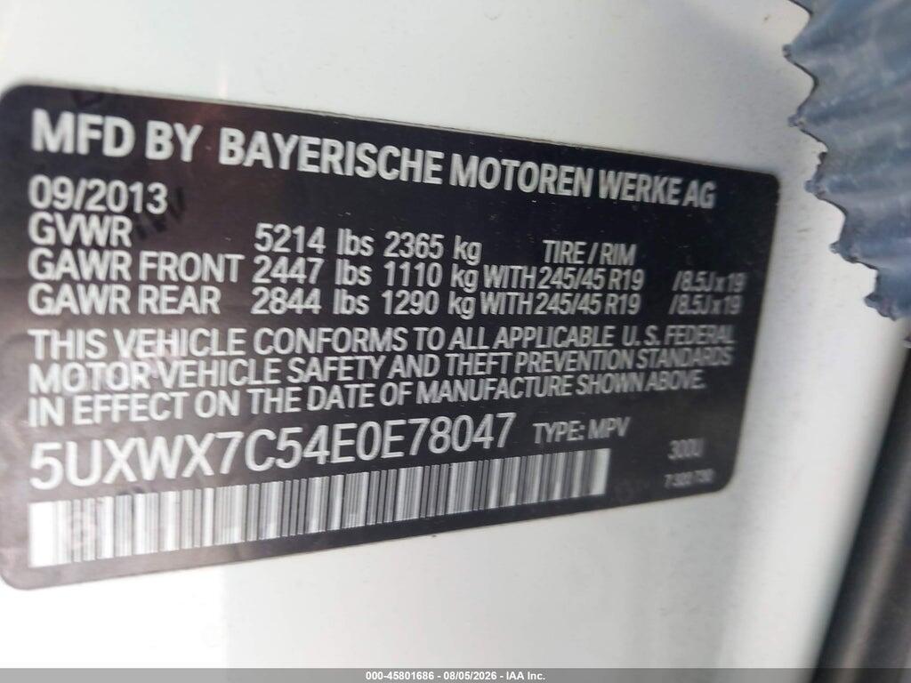 5UXWX7C54E0E78047 2014 BMW X3 photo no. 9