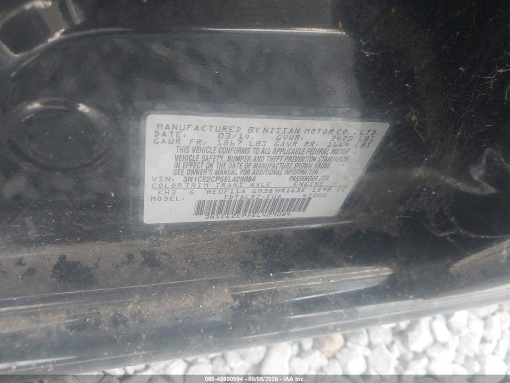 3N1CE2CP5EL429084 2014 NISSAN VERSA NOTE photo no. 9