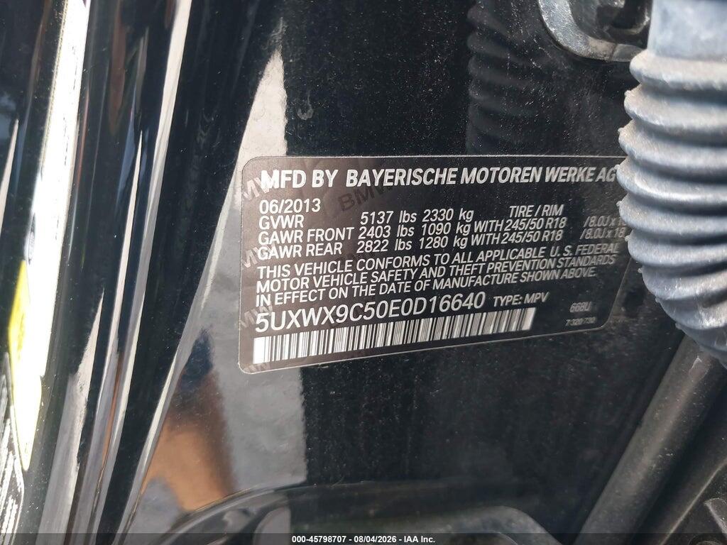 5UXWX9C50E0D16640 2014 BMW X3 photo no. 9